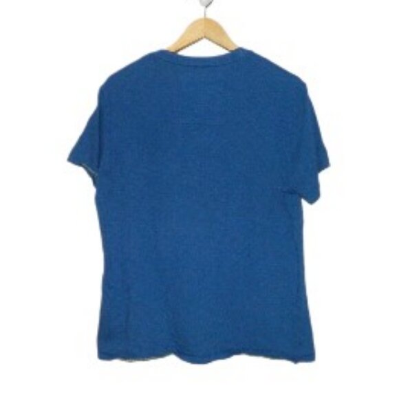 2 for/$25 American Eagle Vintage Fit Embroidered Logo Blue Tee Shirt Size Large - Picture 7 of 10